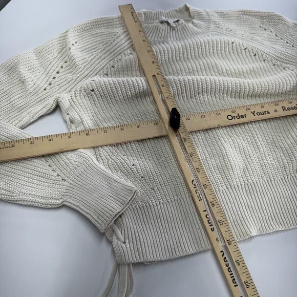 Joie Sweater Womens XS Adanya Porcelain White Cotton Cashmere Knit Pullover - Picture 9 of 9